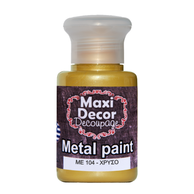 Ακρυλικό Μεταλλικό Χρώμα 60ml Maxi Decor  Χρυσό ΜE104_ME104060